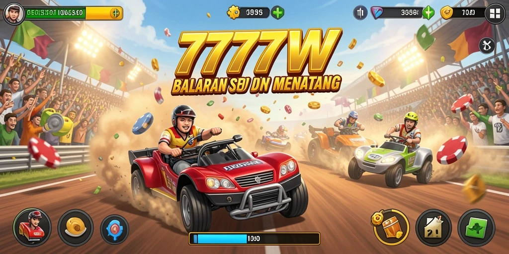 Tampilan gameplay Racing yang seru dan mendebarkan.
