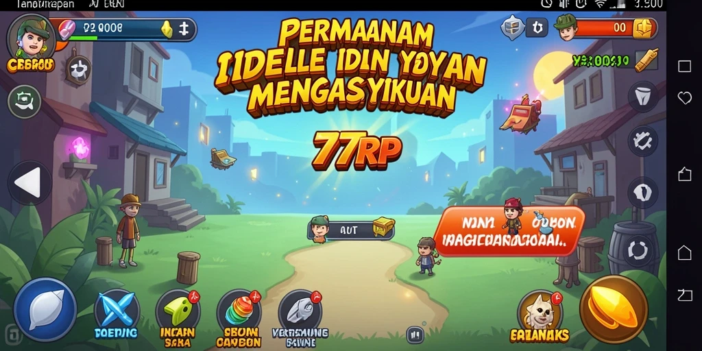 Tampilan gameplay yang menarik dari 77RP dengan fitur Idle yang seru.