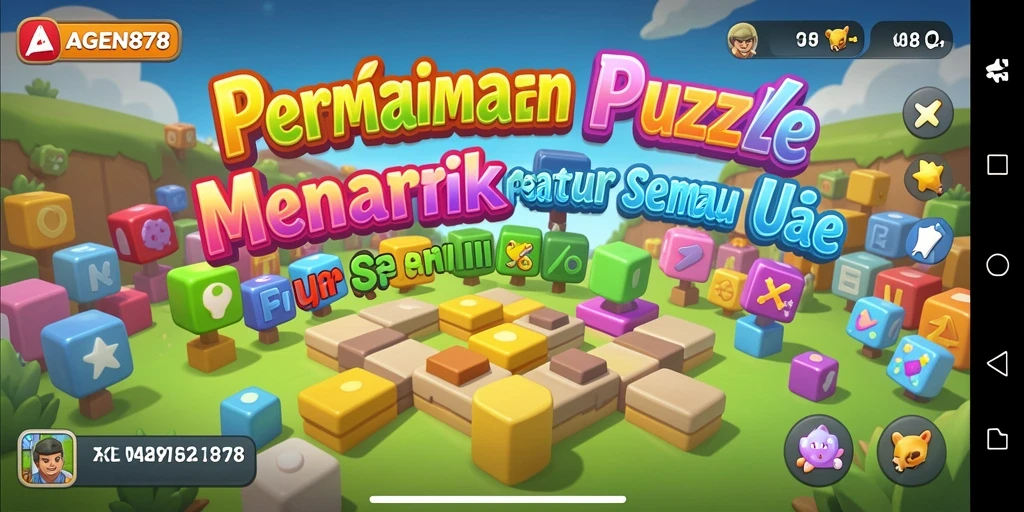 Tampilan gameplay <strong>AGEN878</strong> saat menyelesaikan puzzle menantang yang seru.