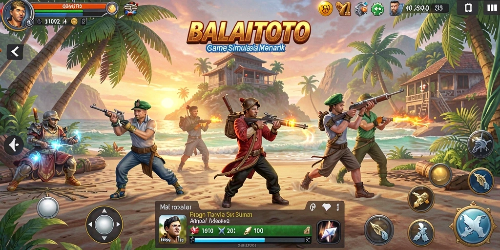 Screenshot dari gameplay BALAITOTO yang menunjukkan interaksi karakter.