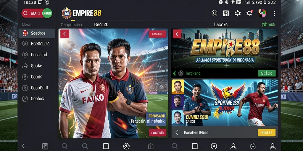 Tangkapan layar EMPIRE88 menampilkan antarmuka taruhan olahraga yang menarik.