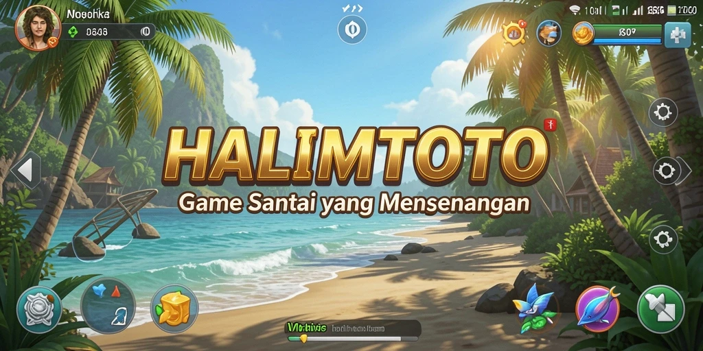 Tampilan gameplay HALIMTOTO yang penuh warna dan menarik perhatian.