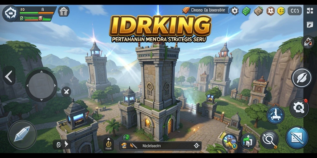 Tampilan gameplay mendebarkan dari IDRKING dalam aksi Tower Defense.