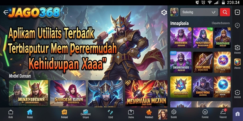 Tampilan antarmuka JAGO368 yang bersih dan fungsional untuk keperluan sehari-hari.