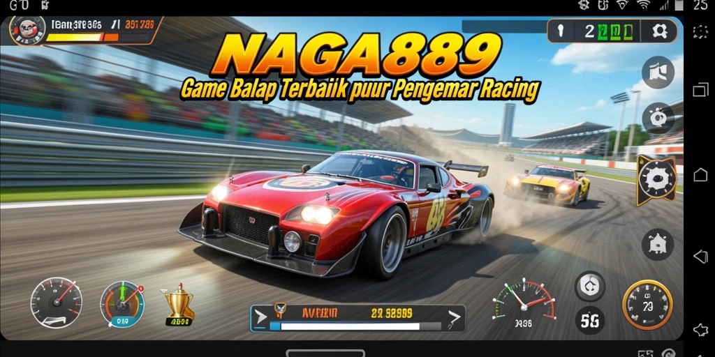 Tampilan gameplay Racing yang seru dan mendebarkan di NAGA889.