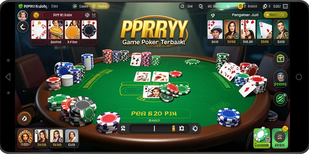 Screenshot gameplay PPRRYY yang menunjukkan momen mendebarkan di meja poker.