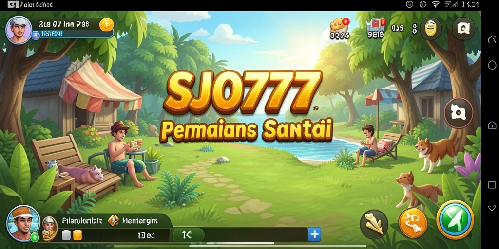 Tampilan gameplay SJO777 yang ceria dan mengasyikkan.