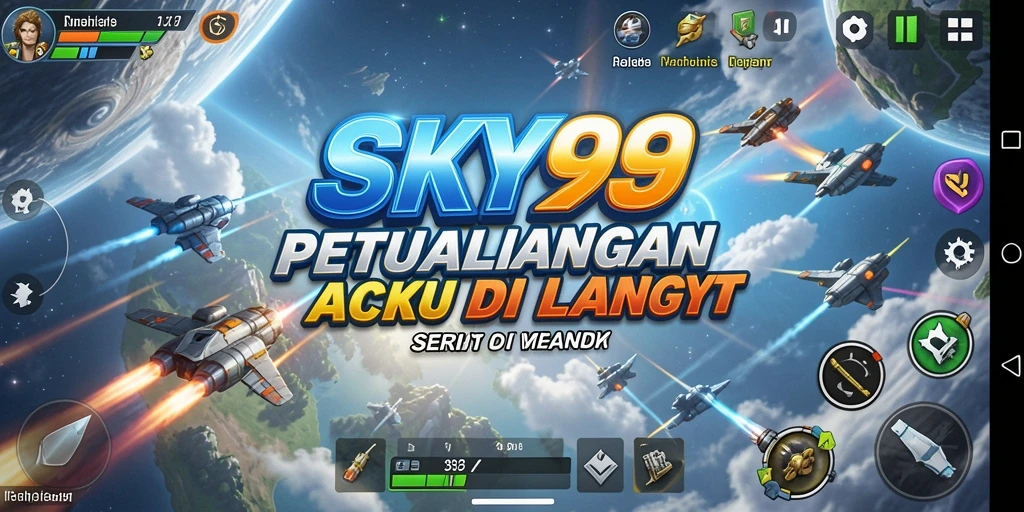 Tampilan aksi mendebarkan dalam gameplay SKY99.