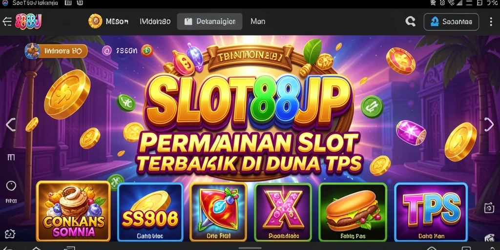Tangkapan layar utama SLOT88JP menampilkan gameplay slot yang mengasyikkan.