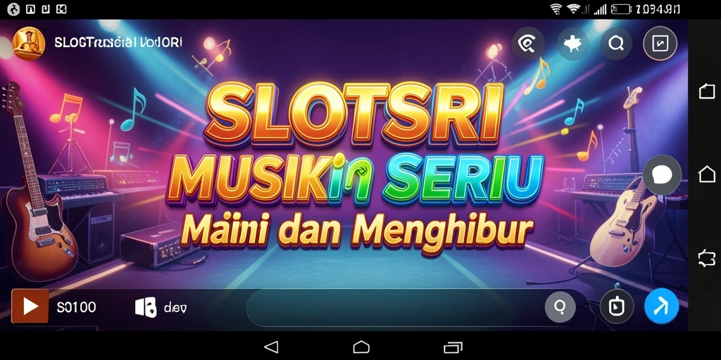 Screenshot SLOTSRI menunjukkan pemain menikmati permainan musik yang seru.