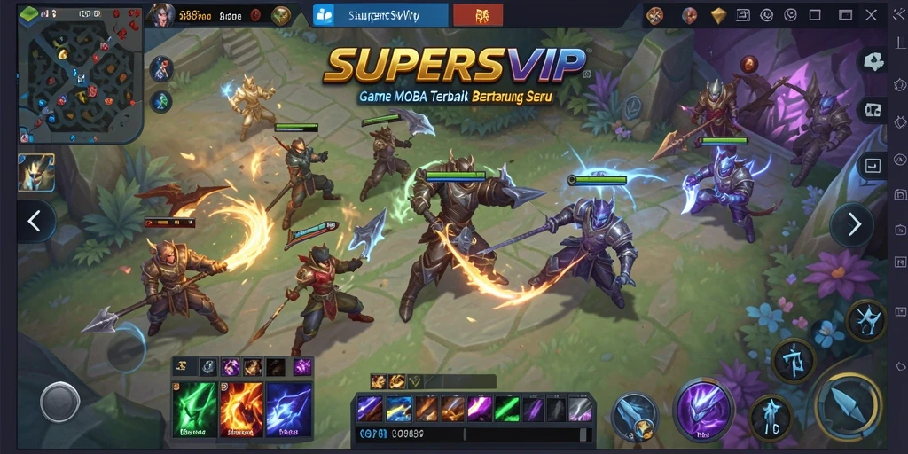 Tangkapan layar gameplay <strong>SUPERSVIP</strong> menunjukkan serunya pertarungan tim.