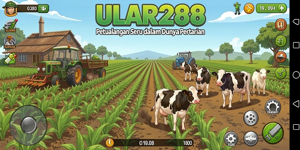 Screenshot ULAR288 menampilkan gameplay pertanian yang seru dan menarik.