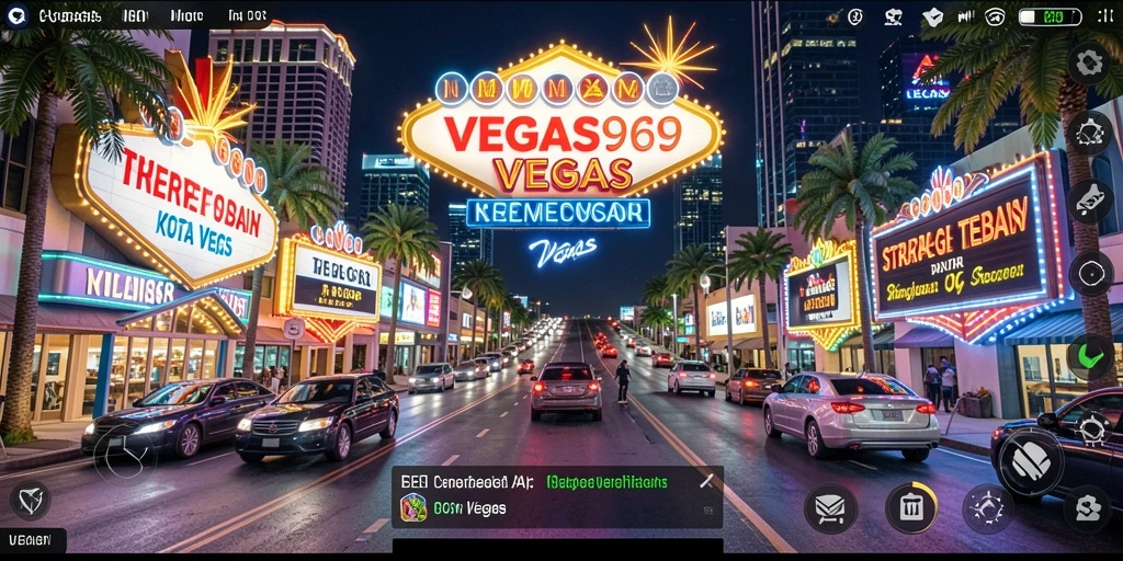 Tampilan gameplay menarik dari VEGAS969 dalam strategi kota.