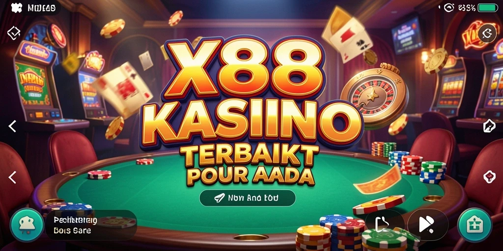 Tampilan gameplay menarik dalam aplikasi kasino X88.